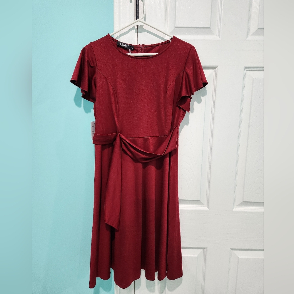Owin Size Large Maroon Dress Brand New with Tags